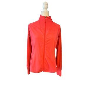 Tangerine hot pink zip front jacket